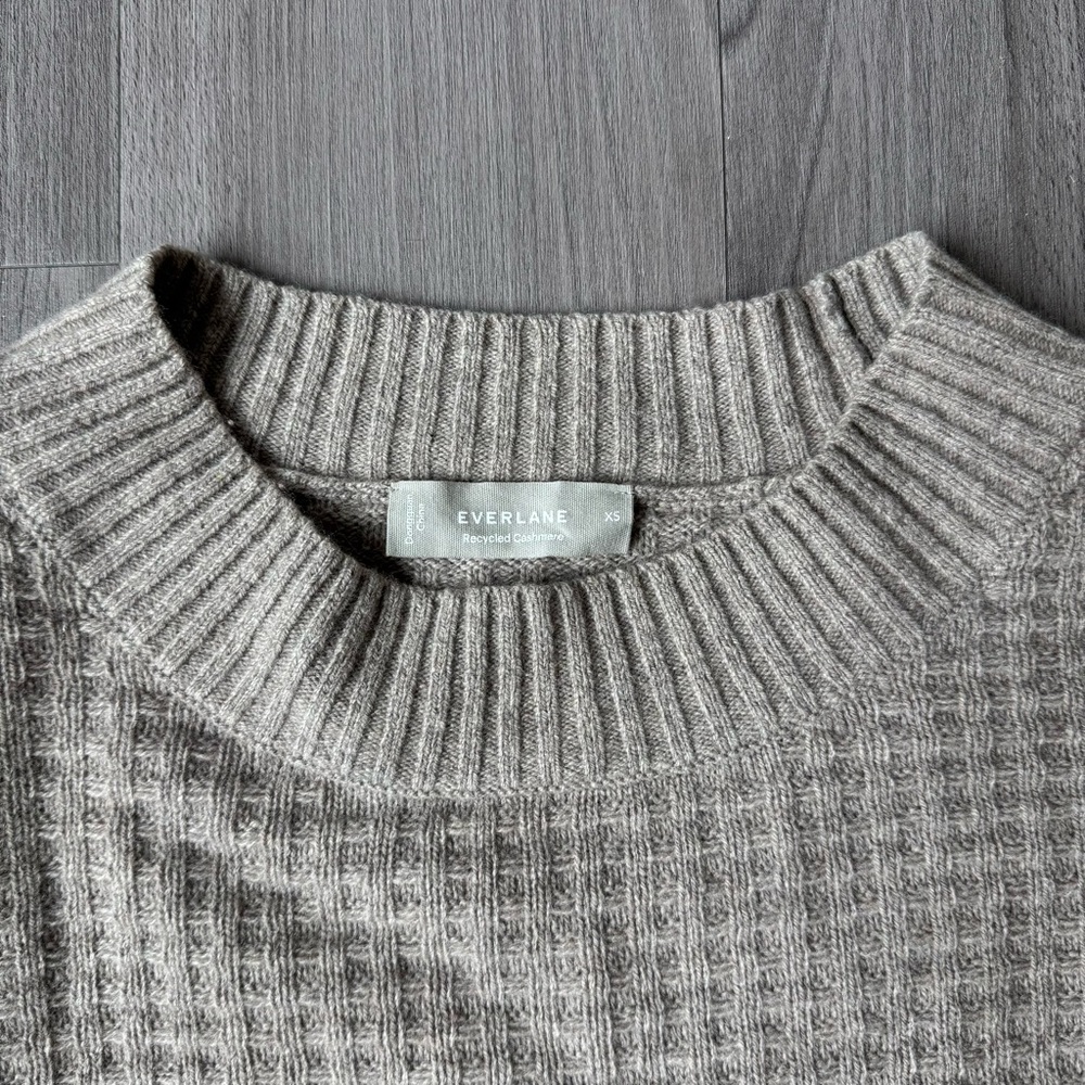 Everlane Belgian-Waffle Pocket Pullover in ReCashmere, XS - Picture 2 of 6